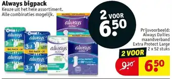 Kruidvat Always bigpack aanbieding