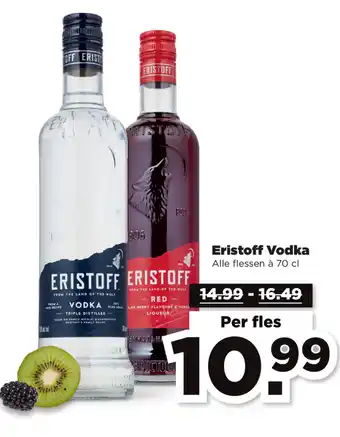 PLUS Eristoff vodka 700ml aanbieding