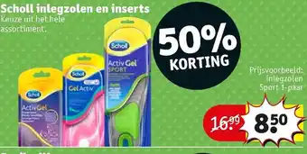 Kruidvat Scholl inlegzolen en inserts aanbieding