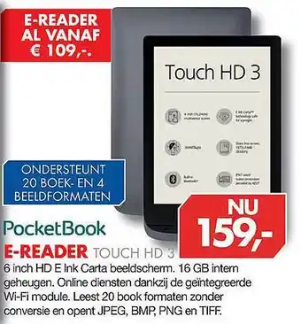 Vobis PocketBook E-Reader Touch HD 3 aanbieding