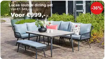 Tuinmeubelland Lucas lounge dining set aanbieding