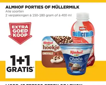 Jumbo Almhof porties of Mullermilk Alle soorten aanbieding