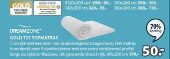 Jysk Dreamzone* Gold T25 Topmatras aanbieding