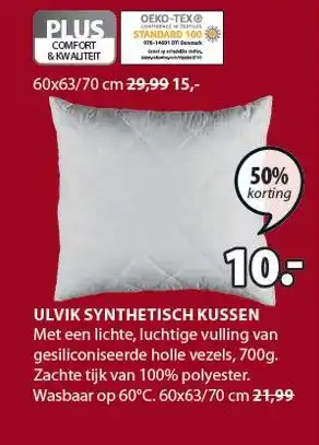 Jysk Ulvik Synthetisch Kussen aanbieding