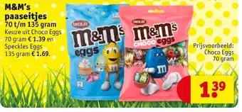 Kruidvat M&M's paaseitjes 70-135g aanbieding
