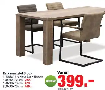 Budget Home Store Eettafel 160cm Brody aanbieding