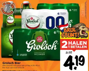 Vomar Voordeelmarkt Grolsch Bier aanbieding