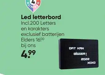 Big Bazar Led Letterbord aanbieding