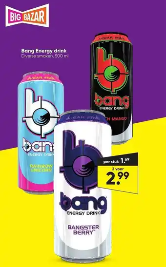 Big Bazar Bang Energy Drink aanbieding
