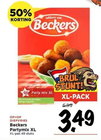 Vomar Voordeelmarkt Beckers partymix xl 50% Korting aanbieding