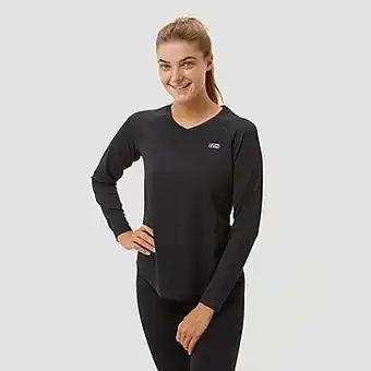 Perry Sport Inq longsleeve hardlooptop zwart dames aanbieding