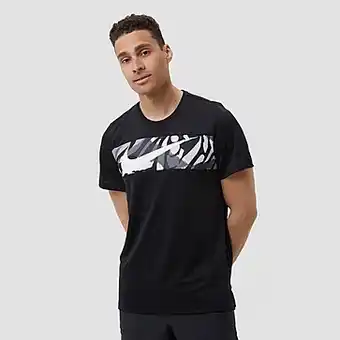 Perry Sport Nike dri-fit sport clash sportshirt zwart/wit heren aanbieding