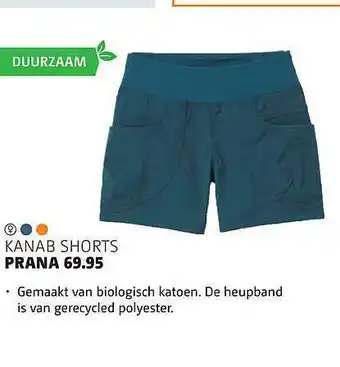 Bever Kanab shorts prana aanbieding