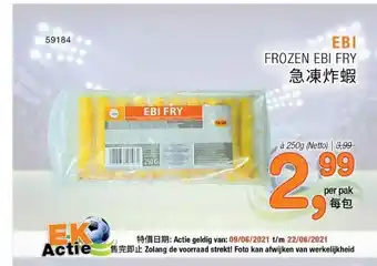 Amazing Oriëntal Ebi frozen ebi fry 250 g aanbieding