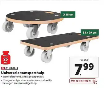 Lidl Parkside universele transporthulp aanbieding