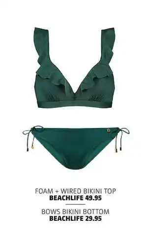 Bever Foam + wired bikini top beachlife of bows bikini bottom beachlife aanbieding