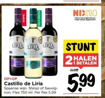 Vomar Voordeelmarkt Castillo de liria spaanse wijn shiraz of sauvignon aanbieding