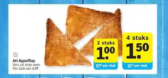 Albert Heijn Appelflap 4 stuks aanbieding