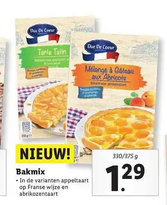 Lidl Duc de coeur bakmix aanbieding