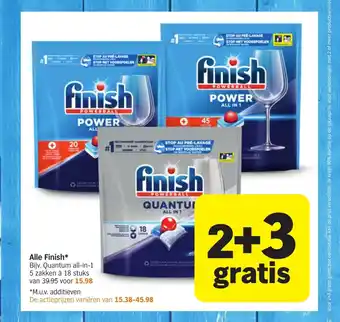 Albert Heijn Alle Finish 5 zakken a 18 stuks aanbieding