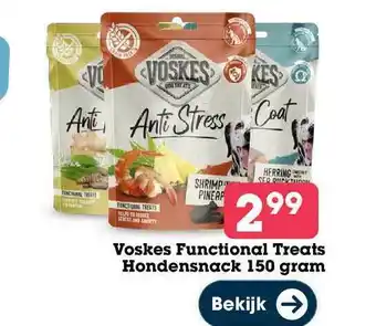 Discus Voskes functional treats hondensnack 150 Gram aanbieding