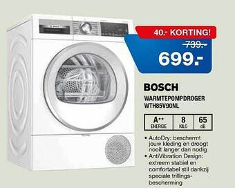 Electroworld Bosch Warmtepompdroger WTH85V90NL aanbieding