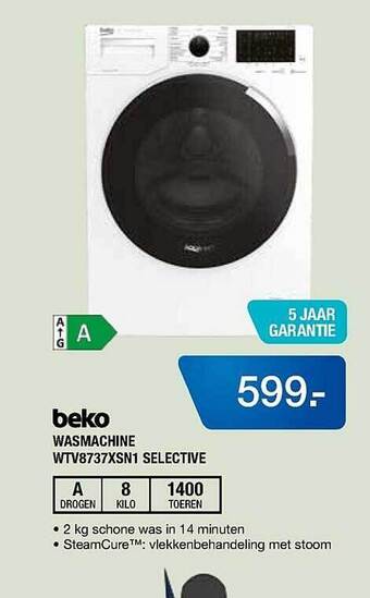 Electroworld Beko Wasmachine WTV8737XSN1 Selective aanbieding