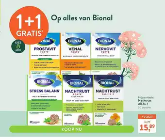 Holland & Barrett Op Alles Van Bional 1+1 Gratis aanbieding