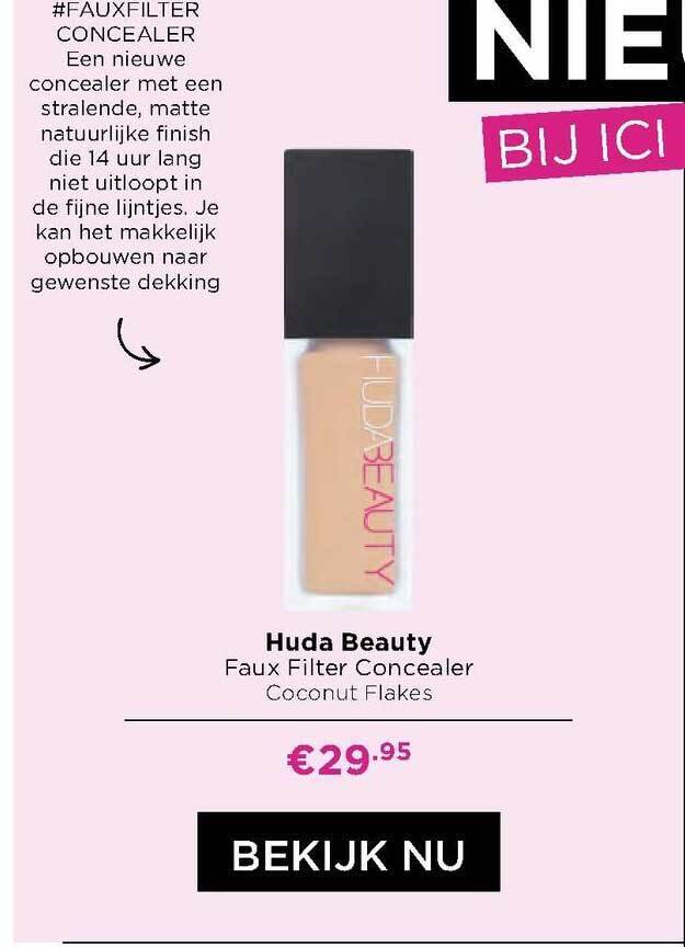 Huda Beauty Faux Filter Concealer Coconut Flakes aanbieding bij ICI