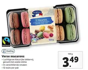 Lidl Duc de coeur verse macarons 144 g aanbieding