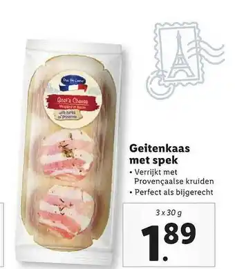 Lidl Duc de coeur geitenkaas met spek 30 g aanbieding