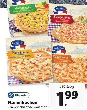 Lidl Duc de coeur flammkuchen 260-280 g aanbieding