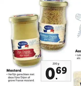 Lidl Duc De Coeur Mosterd 200g aanbieding