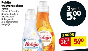 Kruidvat Robijn Wasverzachter 750ml aanbieding