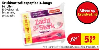 Kruidvat Kruidvat Toiletpapier 3-laags 24 rollen aanbieding