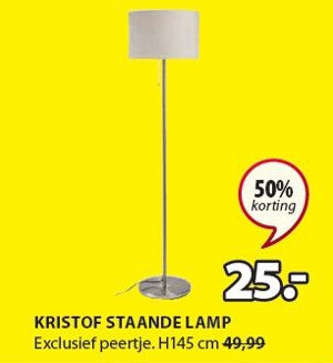 Jysk Kristof Staande Lamp aanbieding