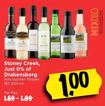 Vomar Voordeelmarkt Stoney Creek, Just 0% of Drakensberg 187-250ml aanbieding