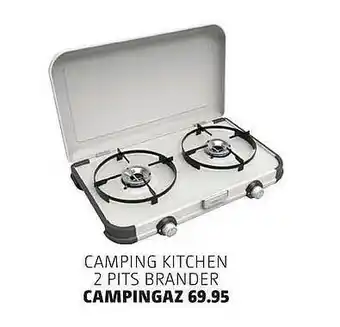 Bever Camping Kitchen 2 Pits Brander Campingaz aanbieding