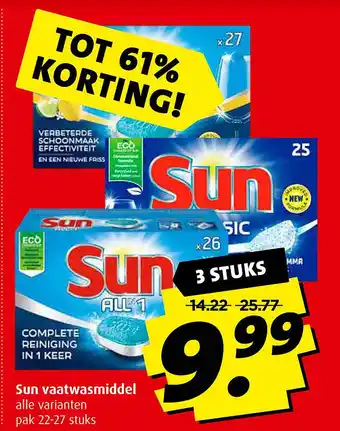 Boni Sun vaatwasmiddel aanbieding