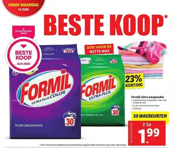 Lidl Formil Ultra Waspoeder 23% Korting aanbieding