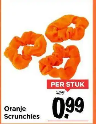 Vomar Voordeelmarkt Oranje Scrunchies aanbieding