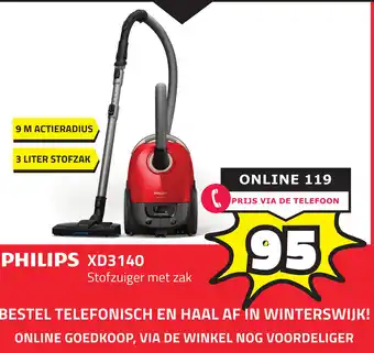 BoXXer PHILIPS XD3140 Stofzuiger met zak aanbieding