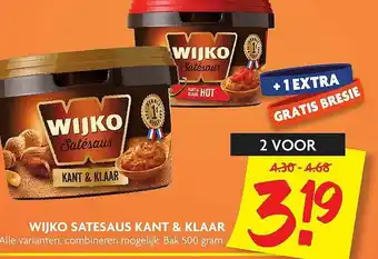 Dekamarkt Wijko Satesaus Kant & Klaar aanbieding