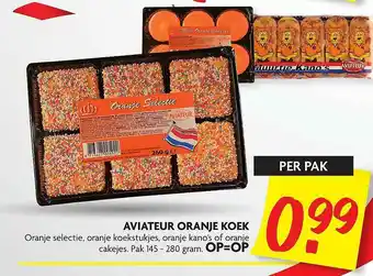 Dekamarkt Aviateur Oranje Koek aanbieding