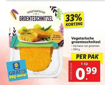 Lidl Vegetarische Groenteschnitzel 33% Korting 200g aanbieding