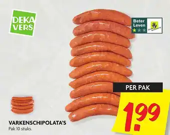 Dekamarkt Varkenschipolata's aanbieding