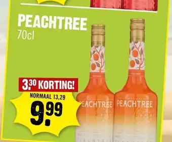 Dirck 3 Peachtree The Original Peach Liqueur 70 cl aanbieding