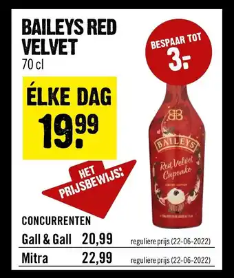 Dirck 3 Baileys Red Velvet 70 cl aanbieding