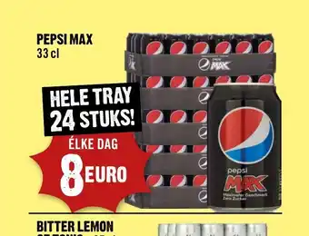 Dirck 3 Pepsi Max 33 cl 24 stuks aanbieding