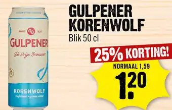 Dirck 3 Gulpener Korenwolf Blik 50 cl aanbieding